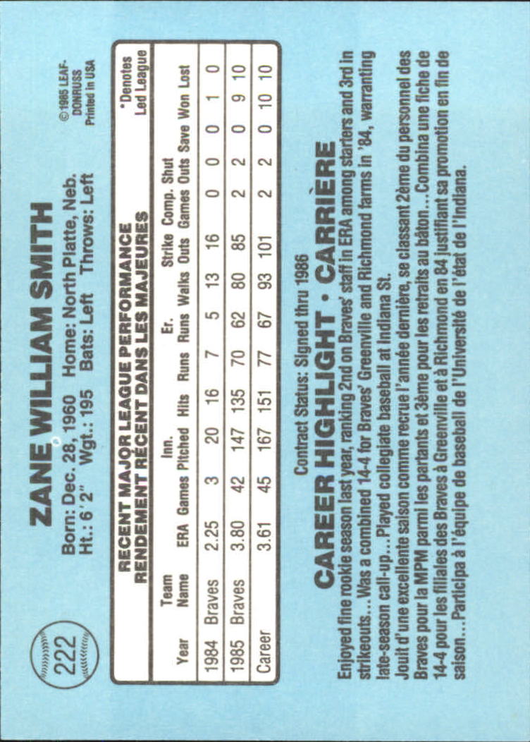 1986 Leaf/Donruss Baseball Card Pick (Base) - Bild 249 von 307