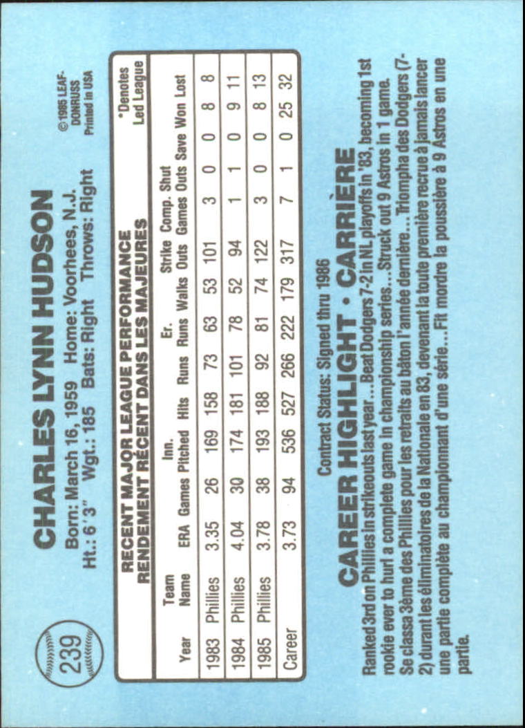 1986 Leaf/Donruss Baseball Card Pick (Base) - Bild 269 von 307