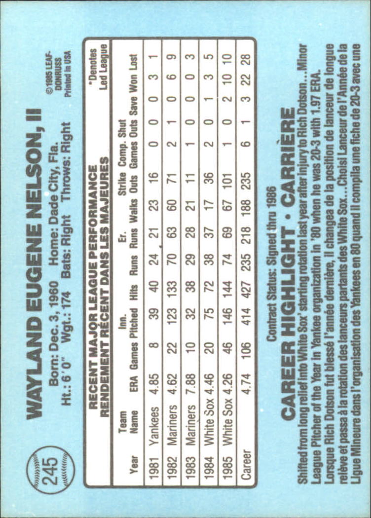1986 Leaf/Donruss Baseball Card Pick (Base) - Bild 279 von 307