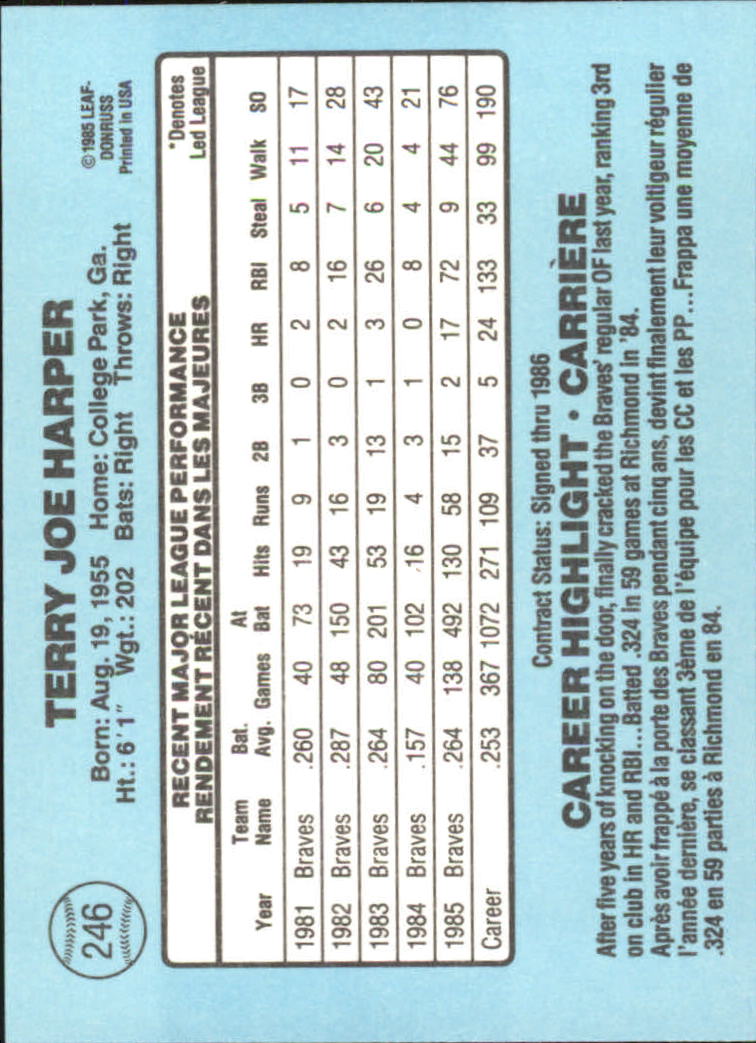 1986 Leaf/Donruss Baseball Card Pick (Base) - Bild 281 von 307