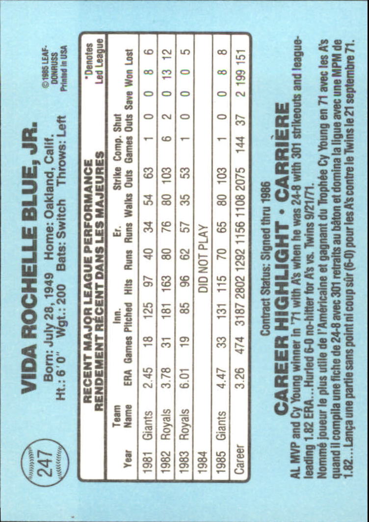 1986 Leaf/Donruss Baseball Card Pick (Base) - Bild 283 von 307
