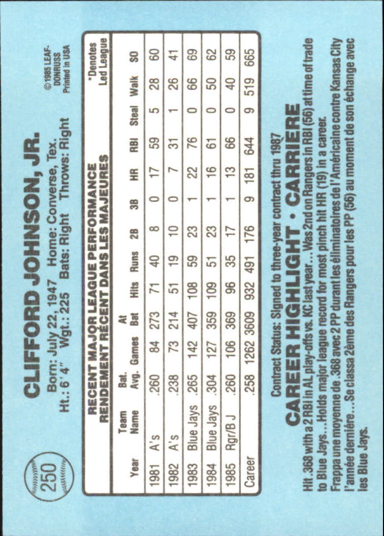1986 Leaf/Donruss Baseball Card Pick (Base) - Bild 289 von 307