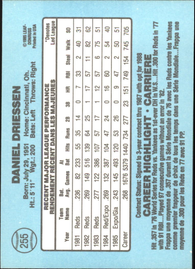 1986 Leaf/Donruss Baseball Card Pick (Base) - Bild 297 von 307