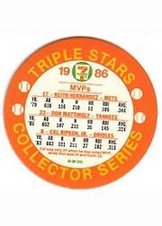 1986 Seven-Eleven Coins #E3 Keith Hernandez/Don Mattingly/Cal Ripken back image