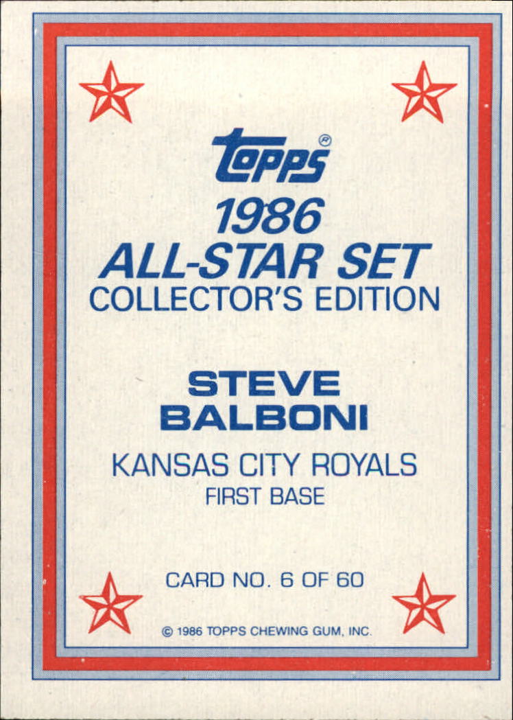 B2819- 1986 Topps Glänzend Send-Ins BB Karte #S 1-60 -du Pick- 15 + Kostenlose - Bild 9 von 83