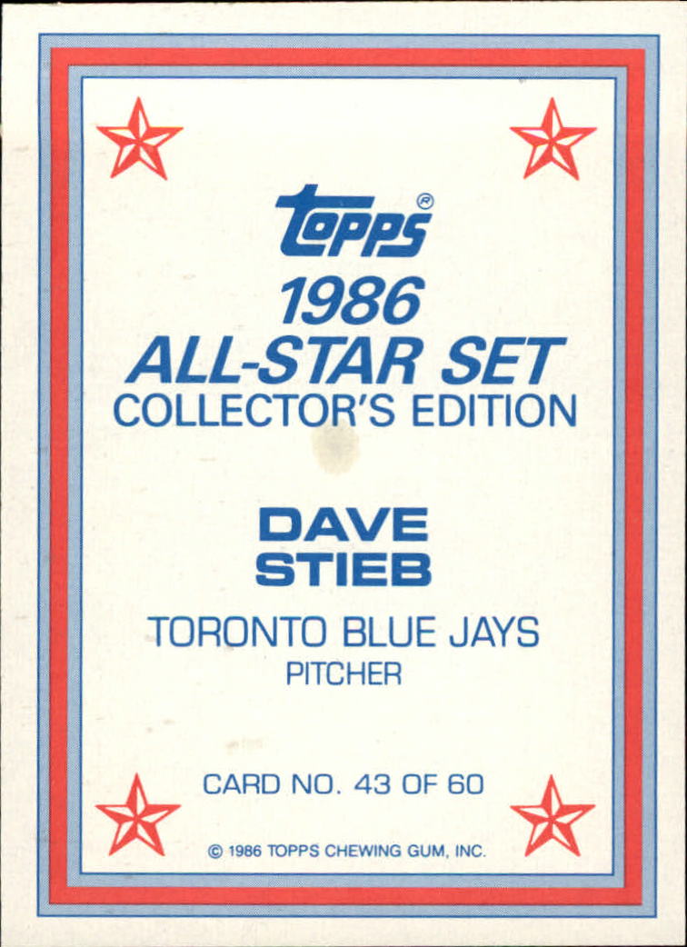 B2819- 1986 Topps Glänzend Send-Ins BB Karte #S 1-60 -du Pick- 15 + Kostenlose - Bild 59 von 83