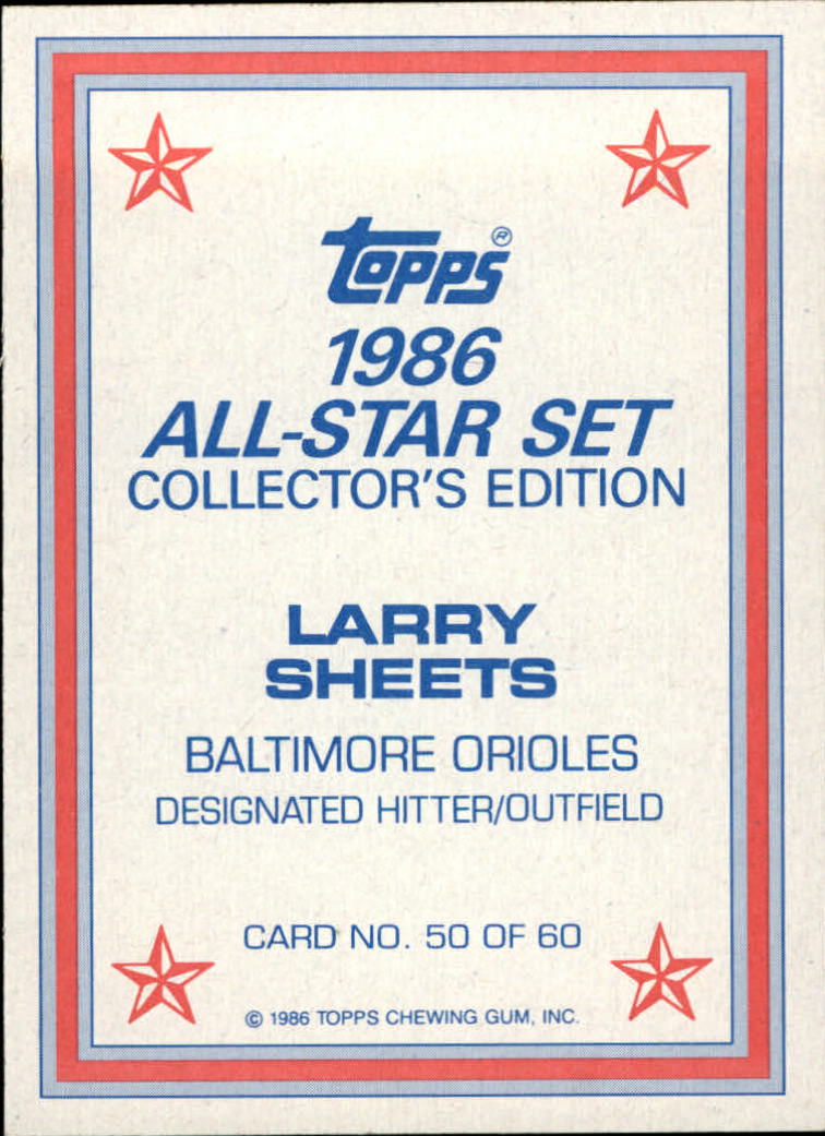 B2819- 1986 Topps Glänzend Send-Ins BB Karte #S 1-60 -du Pick- 15 + Kostenlose - Bild 69 von 83