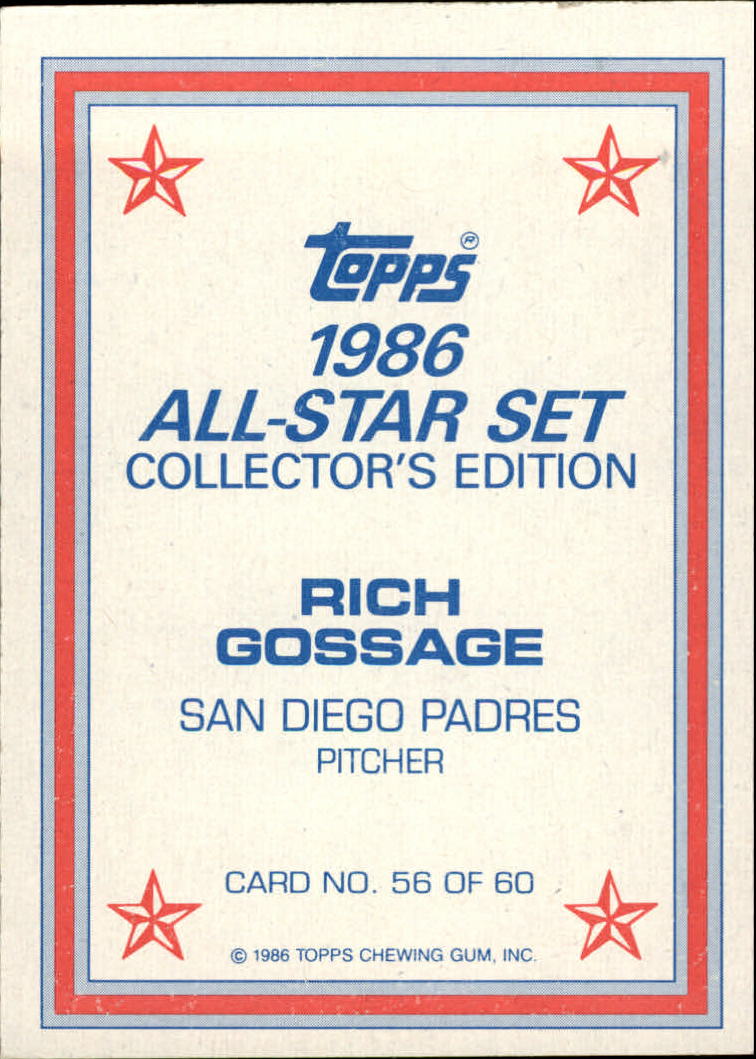B2819- 1986 Topps Glänzend Send-Ins BB Karte #S 1-60 -du Pick- 15 + Kostenlose - Bild 79 von 83