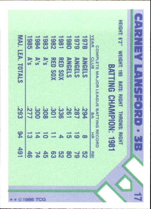 A8308- 1986 Woolworth Topps Baseball Karten 1-33 -du Pick- 15 + Gratis US Schiff - Bild 25 von 51