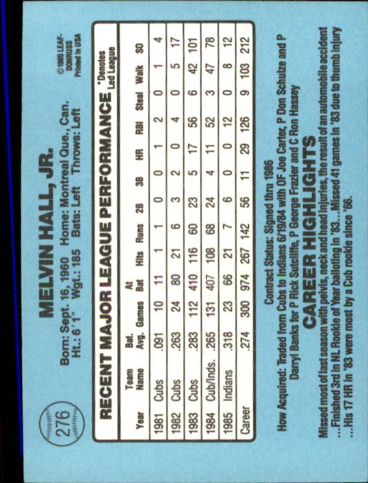 1986 Donruss Baseball "Main Set" Base Cards #221 to #440 - Picture 112 of 440