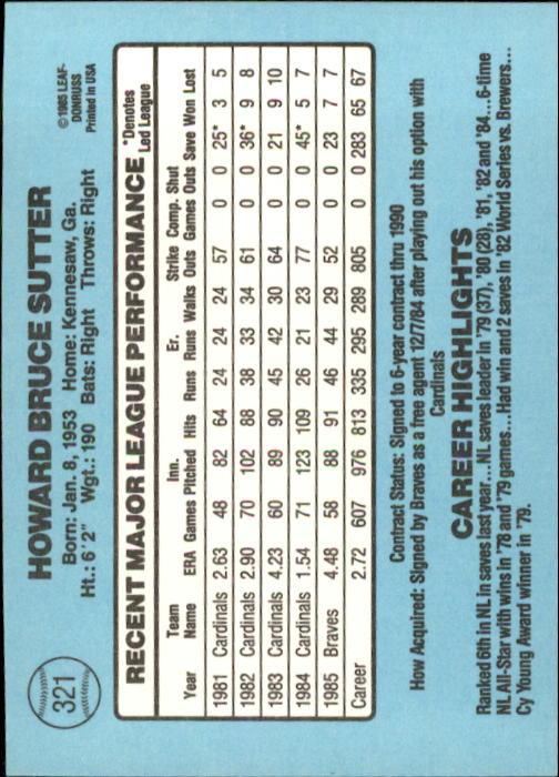 1986 Donruss Baseball "Main Set" Base Cards #221 to #440 - Picture 202 of 440