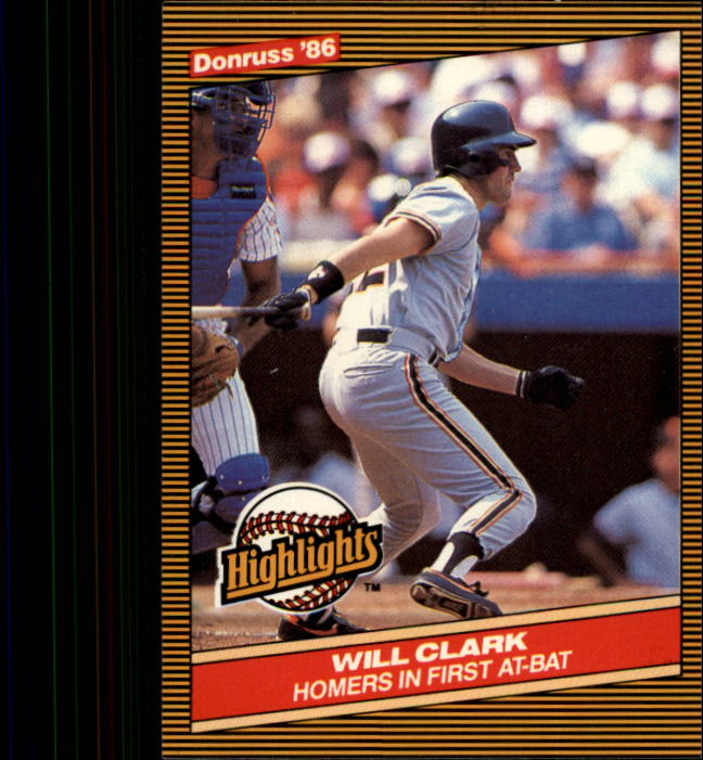 1986 Donruss Highlights #1 Will Clark - NM-MT+
