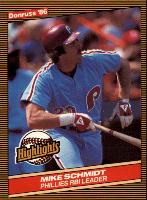 1986 Donruss Highlights #4 Mike Schmidt