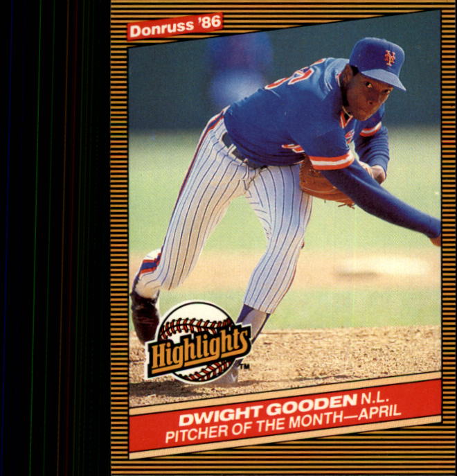 1986 Donruss Highlights #8 Dwight Gooden
