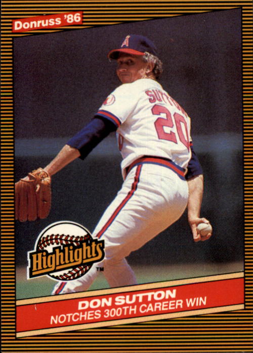 1986 Donruss Highlights #16 Don Sutton