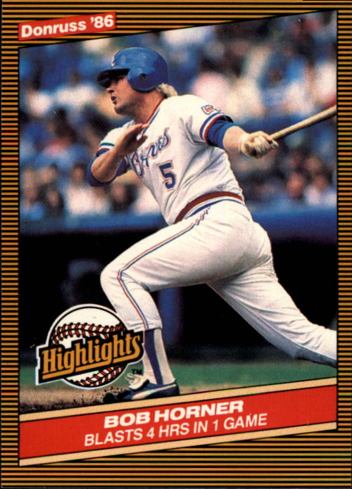 1986 Donruss Highlights #22 Bob Horner