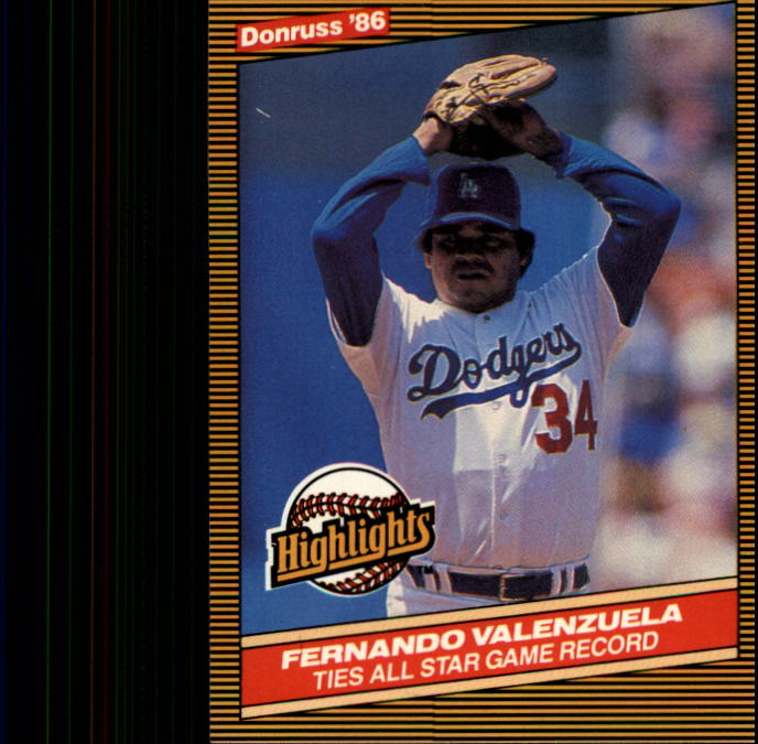 1986 Donruss Highlights #25 Fernando Valenzuela