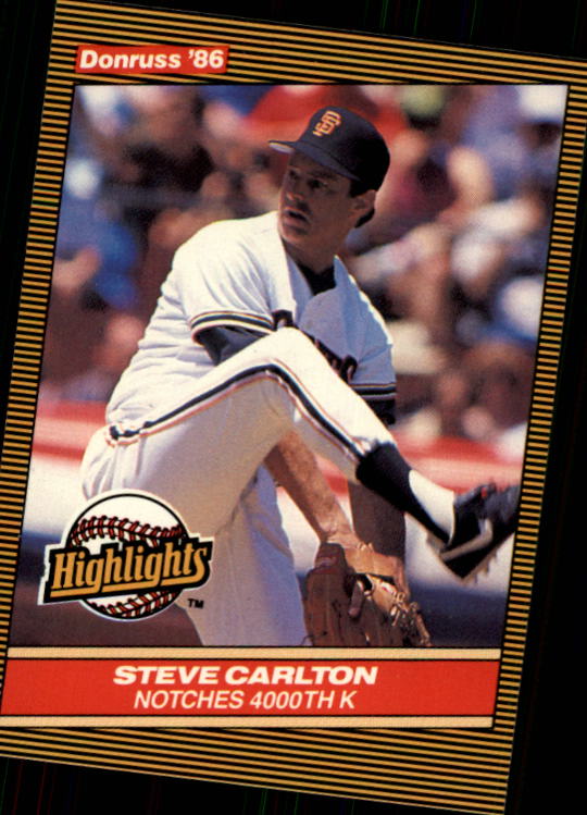 1986 Donruss Highlights #35 Steve Carlton
