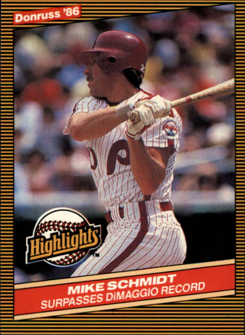 1986 Donruss Highlights #36 Mike Schmidt