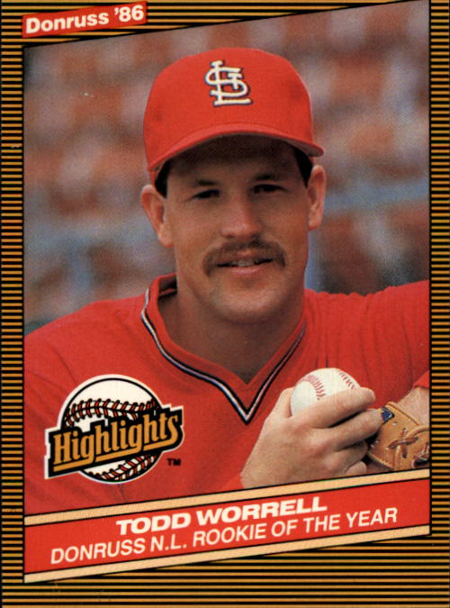 1986 Donruss Highlights #54 Todd Worrell