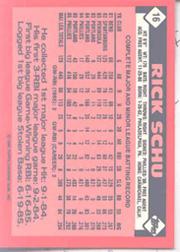 1986 Topps Tiffany #16 Rick Schu back image