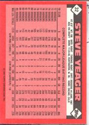1986 Topps Tiffany #32 Steve Yeager back image