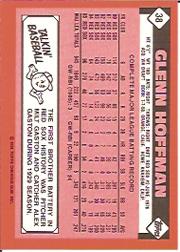 1986 Topps Tiffany #38 Glenn Hoffman