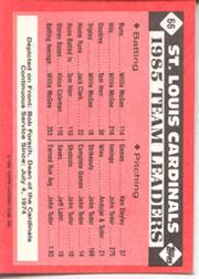 1986 Topps Tiffany #66 Cardinals Leaders/Bob Forsch back image