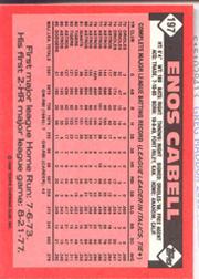 1986 Topps Tiffany #197 Enos Cabell back image