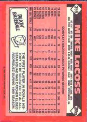 1986 Topps Tiffany #359 Mike LaCoss back image