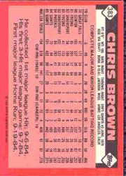 1986 Topps Tiffany #383 Chris Brown back image