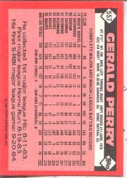 1986 Topps Tiffany #557 Gerald Perry back image