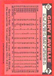 1986 Topps Tiffany #622 Gary Lavelle back image