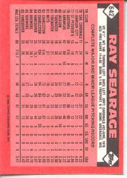 1986 Topps Tiffany #642 Ray Searage back image