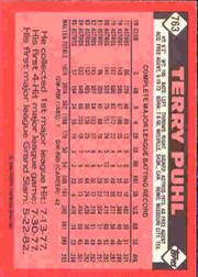 1986 Topps Tiffany #763 Terry Puhl back image