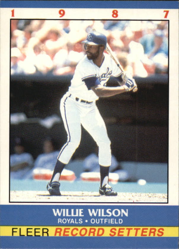 1987 Fleer Record Setters #42 Willie Wilson