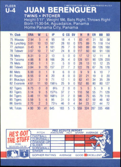 B7609- 1987 Fleer Update Baseball Card #s 1-132 -You Pick- 15+ FREE US SHIP - Picture 9 of 247