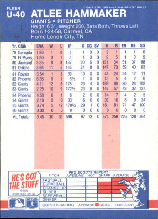 B7609- 1987 Fleer Update Baseball Card #s 1-132 -You Pick- 15+ FREE US SHIP - Picture 73 of 247