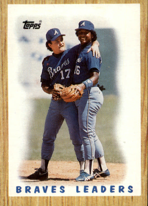 1987 Topps #31 Braves Team/(Glenn Hubbard and/Rafael Ramirez)