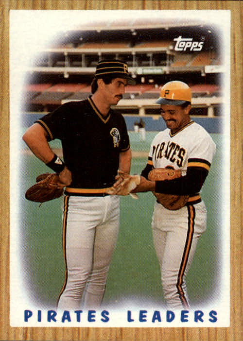 1987 Topps #131 Pirates Team/(Sid Bream and/Tony Pena)