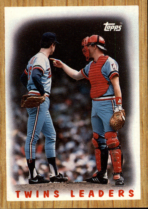 1987 Topps #206 Twins Team/(Frank Viola and/Tim Laudner)