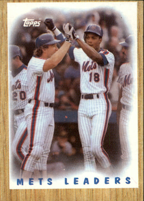 1987 Topps #331 Mets TL/Carter/Straw