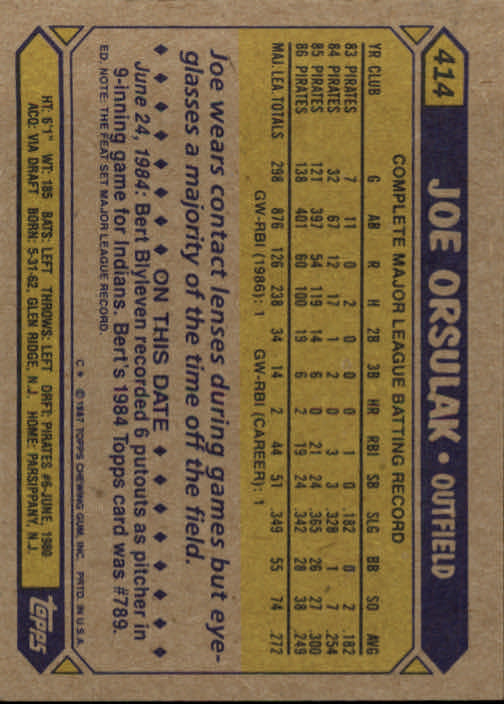 B2437- 1987 Topps Baseball Karten 399-598 + Rookies -du Pick- 15 + Gratis US - Bild 33 von 389