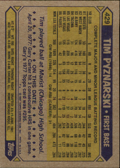B2437- 1987 Topps Baseball Karten 399-598 + Rookies -du Pick- 15 + Gratis US - Bild 61 von 389