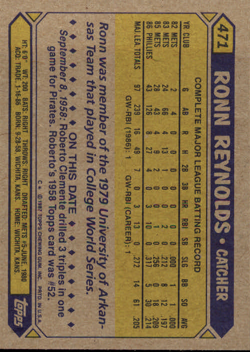 B2437- 1987 Topps Baseball Karten 399-598 + Rookies -du Pick- 15 + Gratis US - Bild 141 von 389