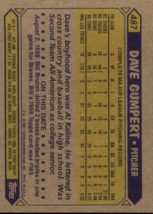 B2437- 1987 Topps Baseball Karten 399-598 + Rookies -du Pick- 15 + Gratis US - Bild 173 von 389