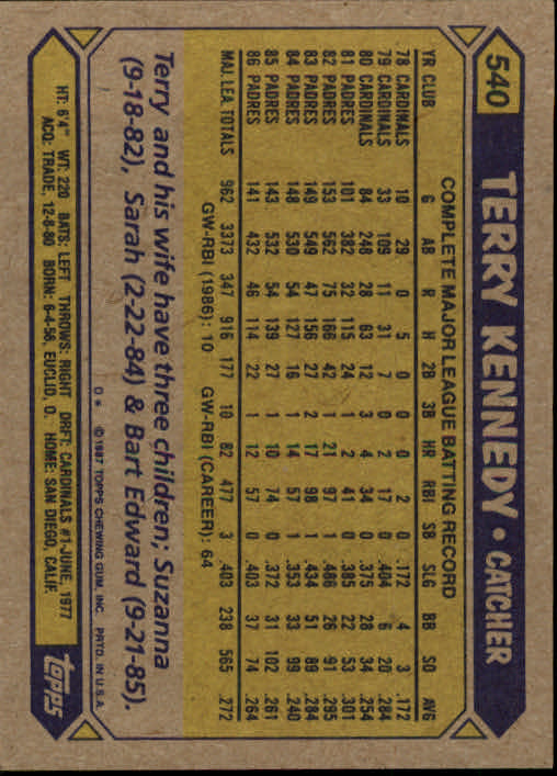 B2437- 1987 Topps Baseball Karten 399-598 + Rookies -du Pick- 15 + Gratis US - Bild 277 von 389