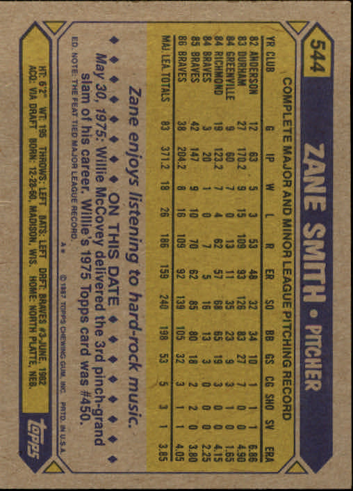 B2437- 1987 Topps Baseball Karten 399-598 + Rookies -du Pick- 15 + Gratis US - Bild 285 von 389