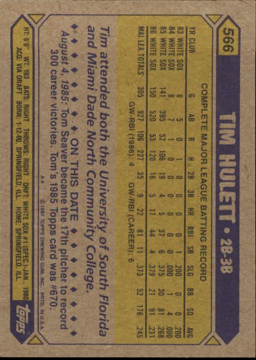 B2437- 1987 Topps Baseball Karten 399-598 + Rookies -du Pick- 15 + Gratis US - Bild 327 von 389