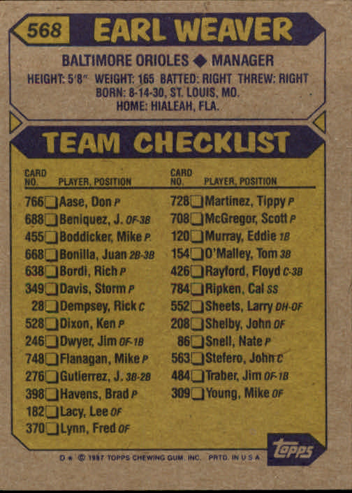 B2437- 1987 Topps Baseball Karten 399-598 + Rookies -du Pick- 15 + Gratis US - Bild 331 von 389